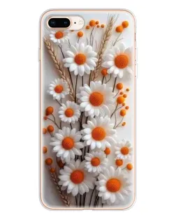 Чохол для iPhone 8 Plus з картинкою «Білі сухоцвіти»