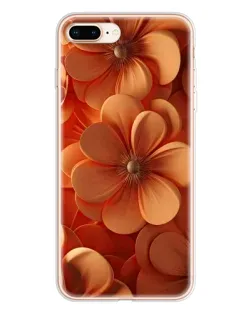 Чохол для iPhone 8 Plus з картинкою «Помаранчева макро квітка»