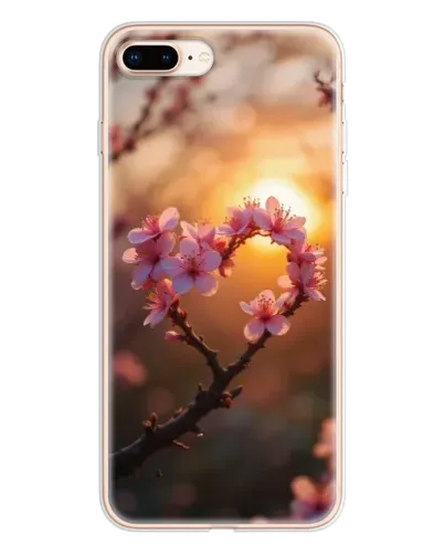 Чохол для iPhone 8 Plus з картинкою «Рожевий цвіт сердечко на тлі заходу» Чохол для iPhone 8 Plus з картинкою «Рожевий цвіт сердечко на тлі заходу»