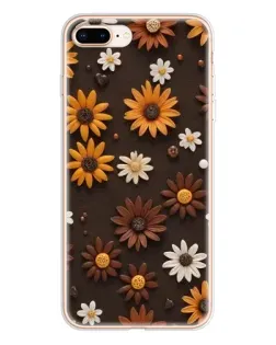Чохол для iPhone 8 Plus з картинкою «Візерунок з маленьких соняшників»