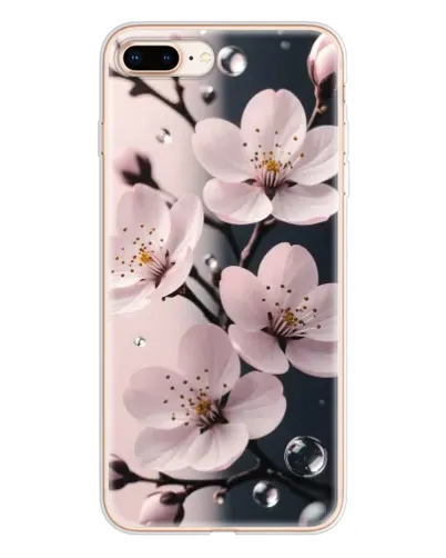 Чохол для iPhone 8 Plus з картинкою «Ніжня сакура та краплі» Чохол для iPhone 8 Plus з картинкою «Ніжня сакура та краплі»