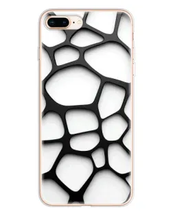 Чохол для iPhone 8 Plus з картинкою «Біла об'ємна сітка»