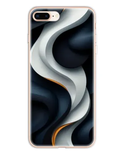 Чохол для iPhone 8 Plus з картинкою «Об'ємні чорно-білі стрічки» Чохол для iPhone 8 Plus з картинкою «Об'ємні чорно-білі стрічки»