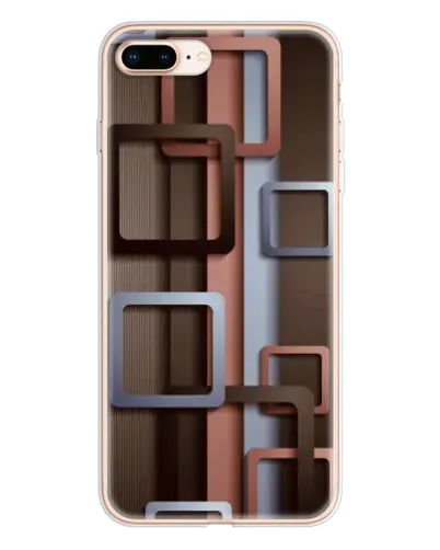 Чохол для iPhone 8 Plus з картинкою «Коричневі об'ємні квадрати» Чохол для iPhone 8 Plus з картинкою «Коричневі об'ємні квадрати»
