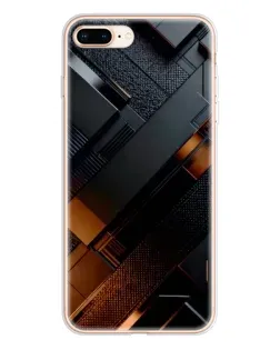 Чохол для iPhone 8 Plus з картинкою «Чорні геометричні блоки»
