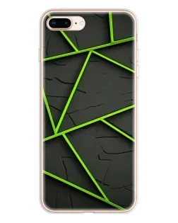 Чохол для iPhone 8 Plus з картинкою «Зелені геометричні лінії»