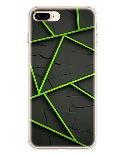 Чохол для iPhone 8 Plus з картинкою «Зелені геометричні лінії» Чохол для iPhone 8 Plus з картинкою «Зелені геометричні лінії»