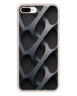 Чохол для iPhone 8 Plus з картинкою «Об'ємне сіре плетіння»