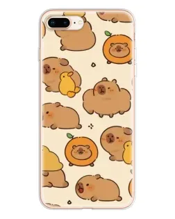Чохол для iPhone 8 Plus з картинкою «Капібари з апельсинами»