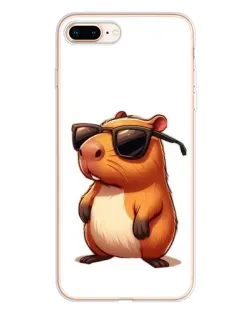 Чохол для iPhone 8 Plus з картинкою «Капібара в окулярах»