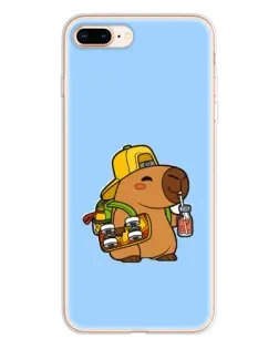Чохол для iPhone 8 Plus з картинкою «Капібара на скейті»