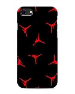 Чохол для iPhone SE (2020) з картинкою «Jordan Red Pattern»