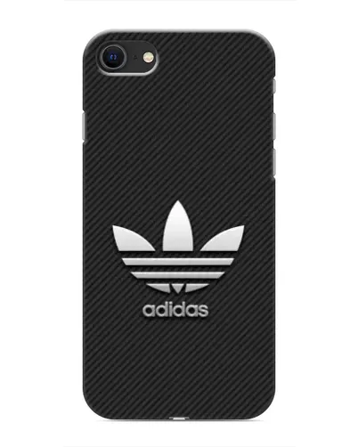 Чохол для iPhone SE (2020) з картинкою «Adidas Карбонова текстура»