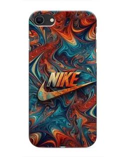 Чохол для iPhone SE (2020) з картинкою «Nike в абстракції»