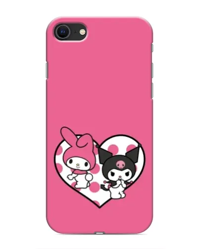 Чохол для iPhone SE (2020) з картинкою «Kuromi та My Melody»
