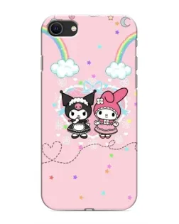 Чехол для iPhone SE (2020) с картинкой «My Melody и Kuromi» Чехол для iPhone SE (2020) с картинкой «My Melody и Kuromi»