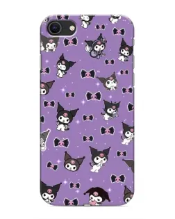 Чехол для iPhone SE (2020) с картинкой «Kuromi — паттерн» Чехол для iPhone SE (2020) с картинкой «Kuromi — паттерн»