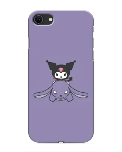 Чохол для iPhone SE (2020) з картинкою «Kuromi на ліловому фоні»