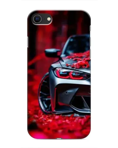 Чохол для iPhone SE (2020) з картинкою «Спортивна BMW та квіти»