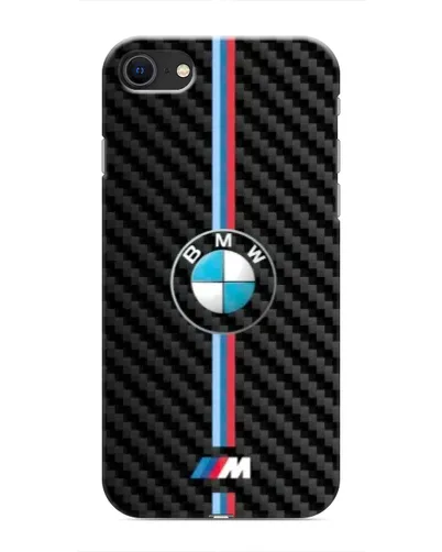 Чохол для iPhone SE (2020) з картинкою «Емблема BMW та карбон»
