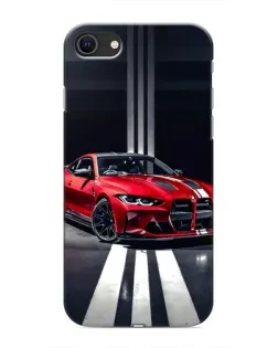 Чохол для iPhone SE (2020) з картинкою «Червона BMW на дорозі»