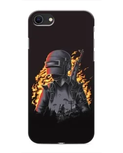 Чохол для iPhone SE (2020) з картинкою «PUBG — вогняний силует»