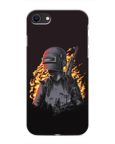 Чохол для iPhone SE (2020) з картинкою «PUBG — вогняний силует»