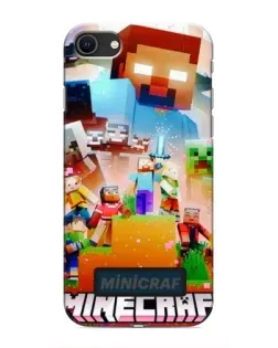 Чохол для iPhone SE (2020) з картинкою «Minecraft герої гри»