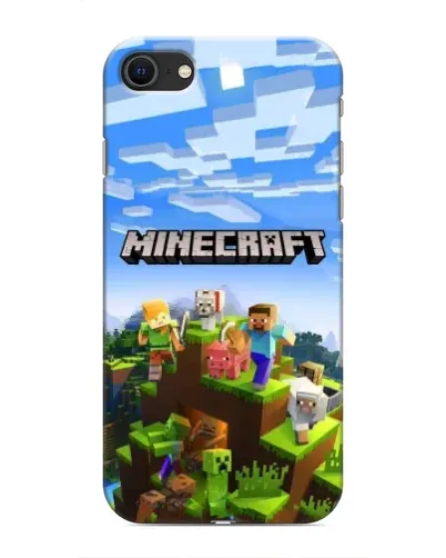 Чохол для iPhone SE (2020) з картинкою «Minecraft класичний світ»