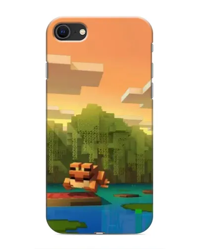Чохол для iPhone SE (2020) з картинкою «Майнкрафт захід сонця»