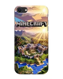 Чохол для iPhone SE (2020) з картинкою «Minecraft панорама»