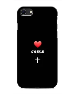 Чехол для iPhone SE (2020) с картинкой «Сердце - Jesus» Чехол для iPhone SE (2020) с картинкой «Сердце - Jesus»