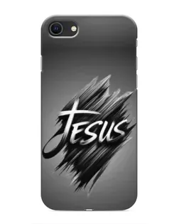 Чехол для iPhone SE (2020) с картинкой «Надпись Jesus Graffiti»