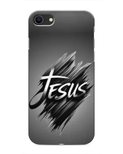 Чехол для iPhone SE (2020) с картинкой «Надпись Jesus Graffiti»