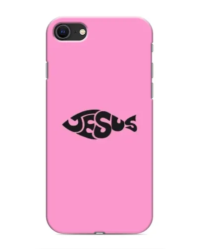 Чехол для iPhone SE (2020) с картинкой «Розовый символ  Jesus»