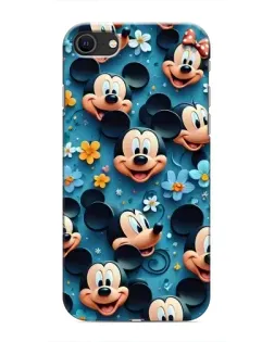 Чохол для iPhone SE (2020) з картинкою «Паттерн Міккі та Мінні»