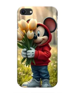 Чохол для iPhone SE (2020) з картинкою «Міккі з тюльпанами»