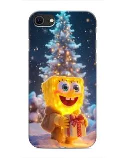Чохол для iPhone SE (2020) з картинкою «Різдвяний Спанч Боб»
