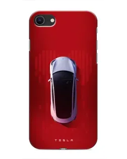 Чохол для iPhone SE (2020) з картинкою «Tesla Top View»