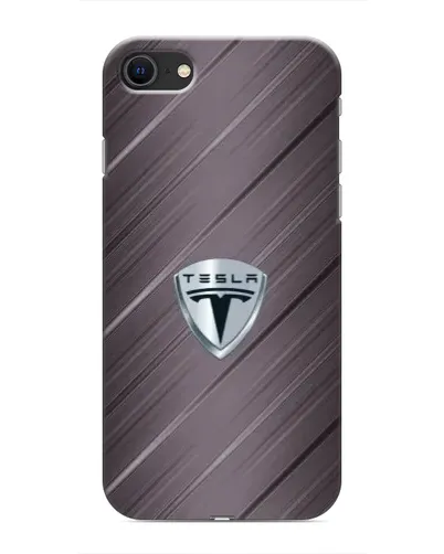 Чохол для iPhone SE (2020) з картинкою «Металева текстура Tesla»