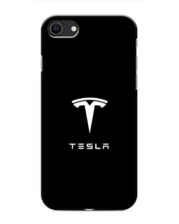 Чохол для iPhone SE (2020) з картинкою «Tesla White Logo»