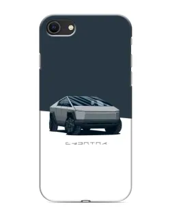Чохол для iPhone SE (2020) з картинкою «Сріблястий Cybertruck Tesla»