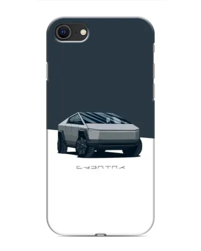 Чохол для iPhone SE (2020) з картинкою «Сріблястий Cybertruck Tesla»