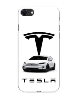Чохол для iPhone SE (2020) з картинкою «Tesla White Style»
