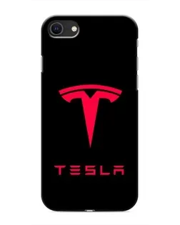 Чохол для iPhone SE (2020) з картинкою «Tesla Red Logo»