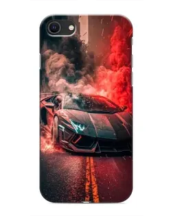 Чохол для iPhone SE (2020) з картинкою «Lamborghini червоний дим»