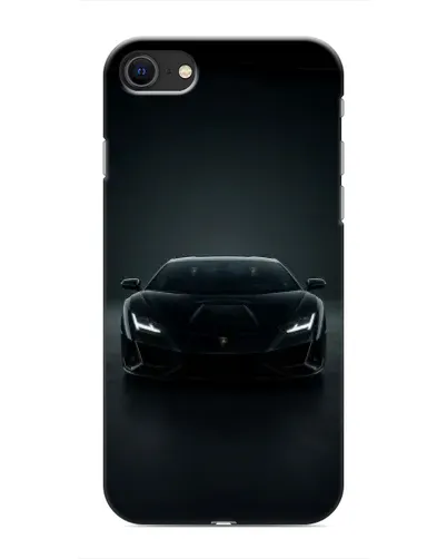 Чохол для iPhone SE (2020) з картинкою «Чорний Lamborghini Aventador»