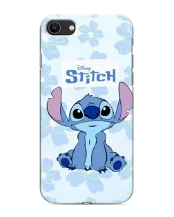 Чехол для iPhone SE (2020) с картинкой «Stitch среди цветов»