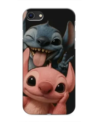 Чехол для iPhone SE (2020) с картинкой «Стич и Ангел»