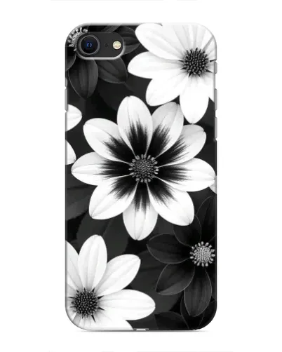 Чохол для iPhone SE (2020) з картинкою «Монохромні айстри»